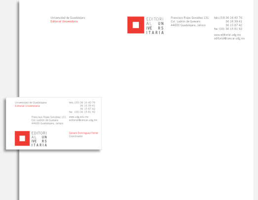 University of Guadalajara Press stationary