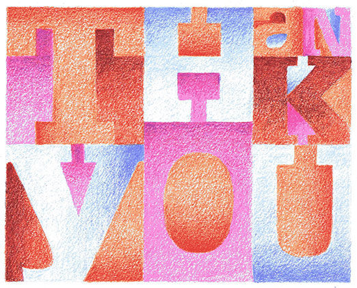Thank you, lettering